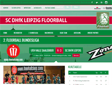 Tablet Screenshot of floorball-leipzig.de